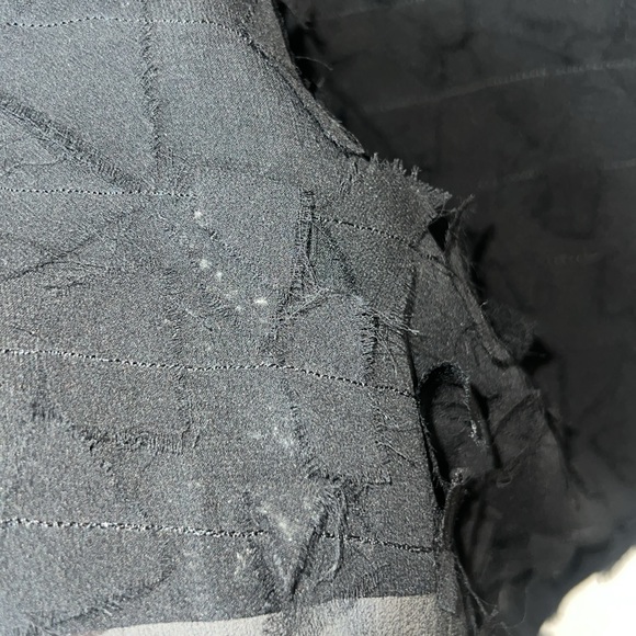 ISDA & CO Black Flutter 100 % Silk Pencil Skirt Size 6 - Picture 10 of 12